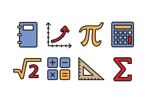 Mathematic Icons vector