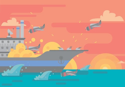 Kamikaze War Planes Vector
