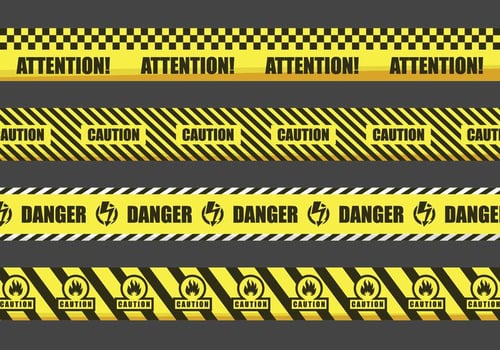 Warning tapes illustration vector