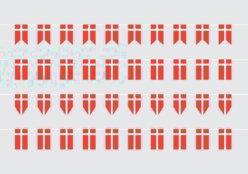 Danish Flag Vector Buntings 