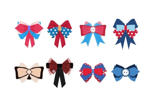 Cute Patriotic Hair Ribbon Free Vector