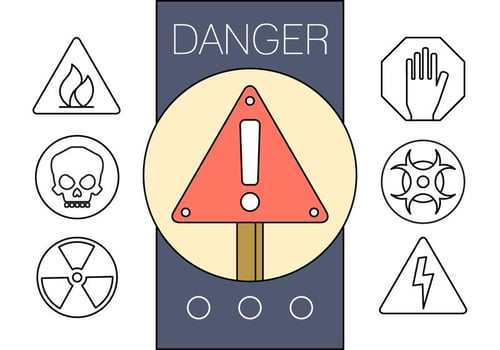 Free Linear Signs of Danger vector