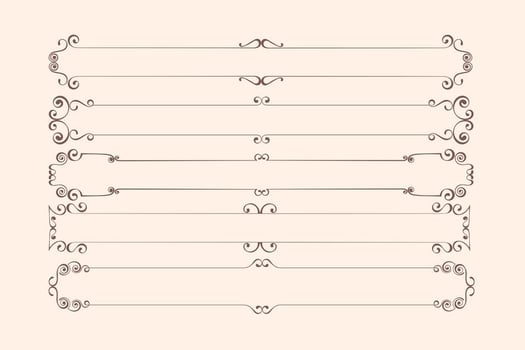 Vector Set Of Vintage Frames