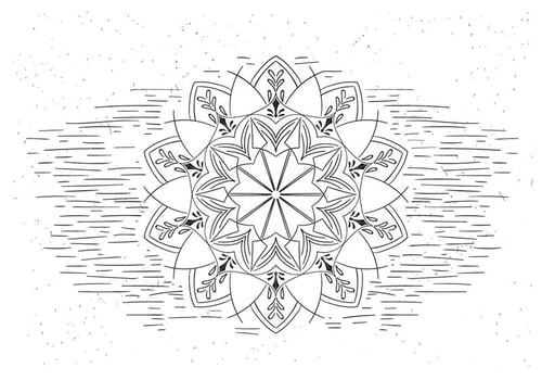 Free Mandala Vector Flower Illustration