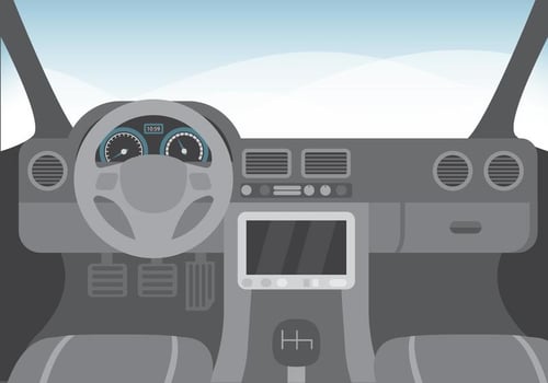 Free Car Interior Illustration Vector