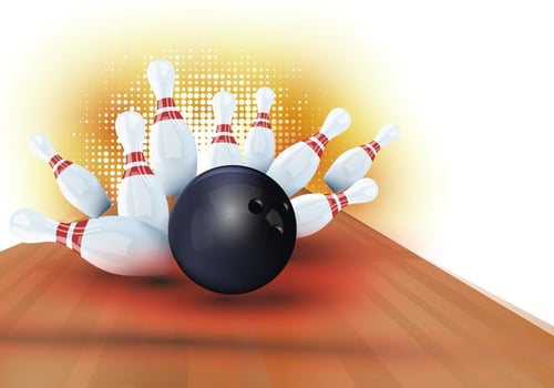 Halftone Bowling Lane Background vector