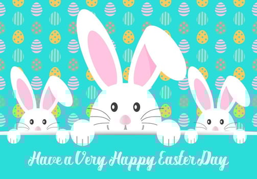 Cute Happy Easter Illustration vector