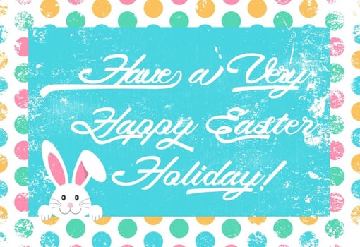 Cute Grunge Happy Easter Illustration vector