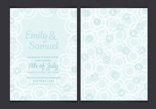 Vector Pastel Wedding Invitation