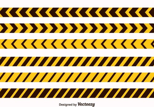 Yellow And Black Danger Tape Collection Vector