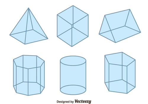 3D Geometric Shapes Vector