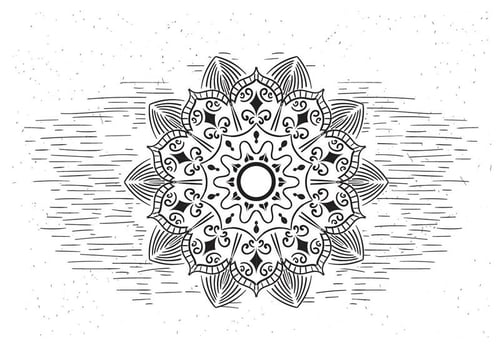 Free Mandala Vector Flower Illustration
