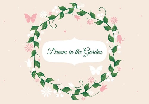 Free Spring Flower Wreath Background vector