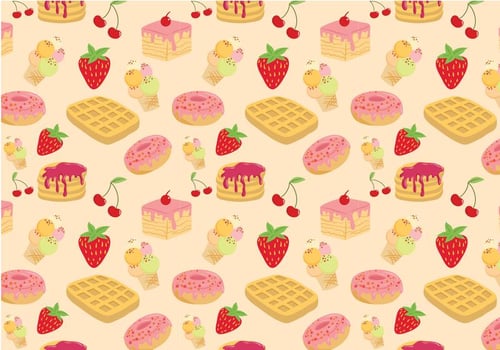 Free Sweets Pattern Vectors