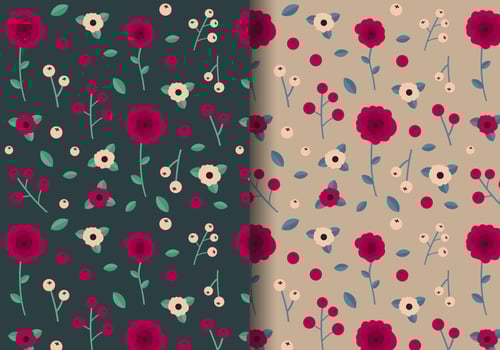 Free Vintage Rose Pattern vector