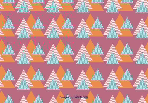 Striped Triangles Vector Pattern