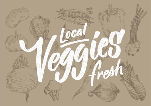 Local Fresh Veggies vector