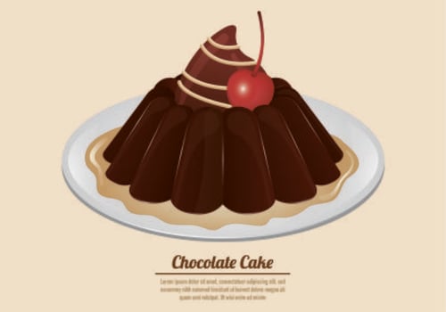 Vector Of Chocolate Cake