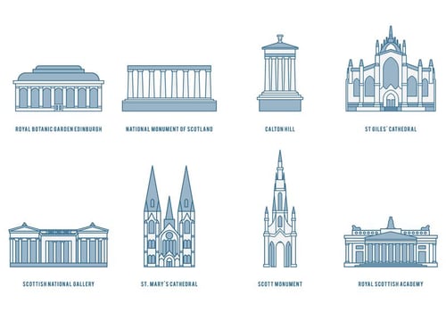 Edinburgh Landmarks vector