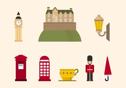 Flat England or Scotland Vectors