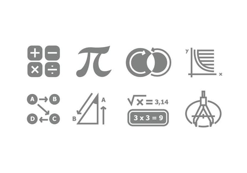 Grey Mathematic Symbol Vectors