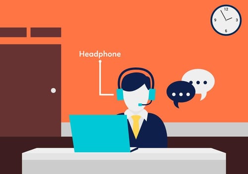 Call Center Agent Vector