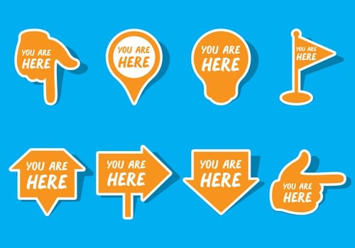 You Are Here Sign vector