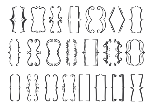 Bracket Icons Set vector