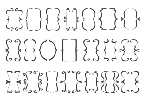 Bracket Icons Set vector