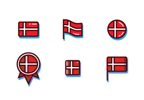 Danish Flag Vector