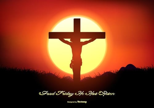 Good Friday Landscape Illustration vector