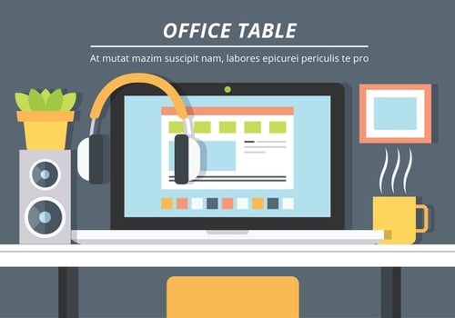 Free Office Table Vector Background