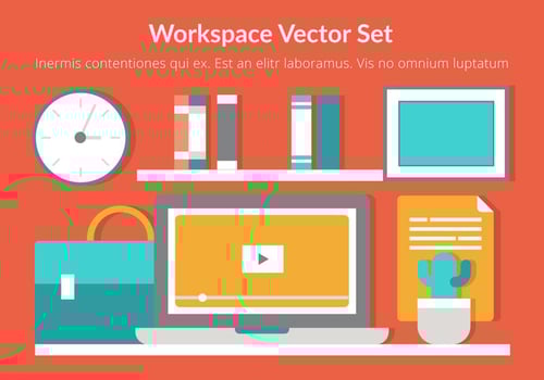 Free Workspace Vector Flat Design 