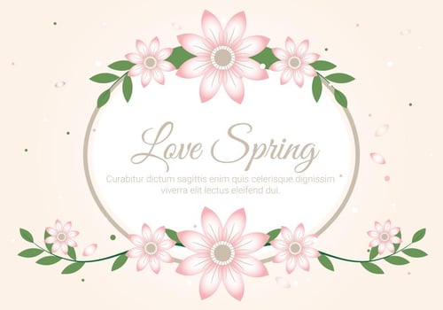 Free Spring Season Decoration Vector Background