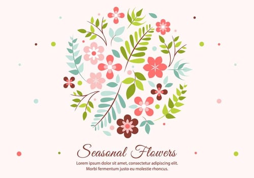 Spring Flower Vector Elements