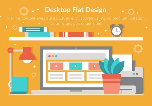 Free Vector Flat Design Desktop Elements