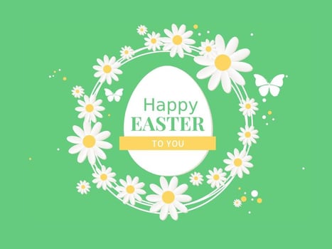 Spring Happy Easter Vector Illustration