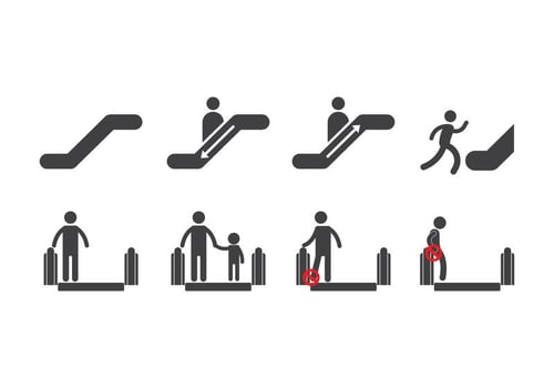 Free Escalator Icons vector