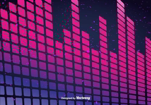 Vector Pink Sound Bars Background