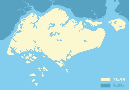 Singapore Map Vector