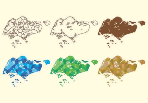 Singapore Map Vector