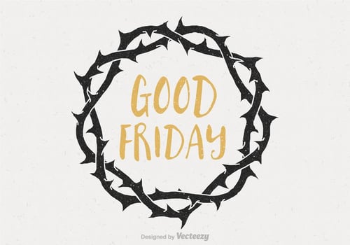 Good Friday Crown Of Thorns Vector Poster