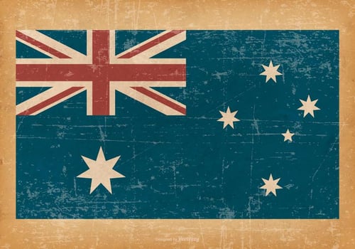 Flag of Australia on Grunge Background vector