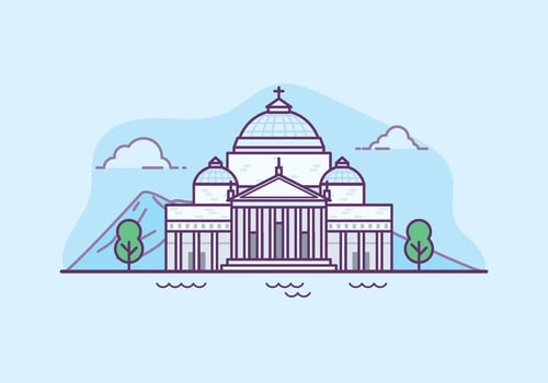 Basilica San Francesco di Paola Illustration vector