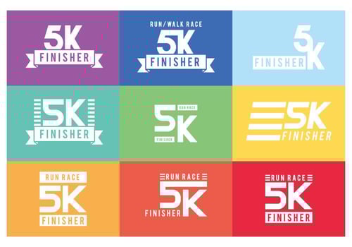 5K Graphics Labels vector