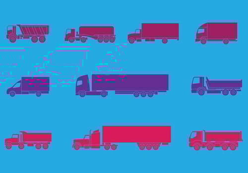 Camion and Trucks Icons Set vector