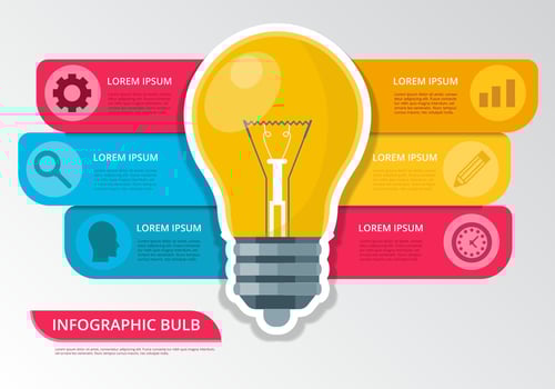 Bulb Idea Infographic Vector
