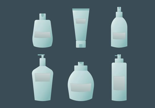 Blue Cosmetic Packaging Vectors