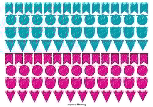 Hand Drawn Bunting Banners vector