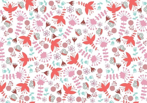 Whimsical Floral Illustrator Pattern vector